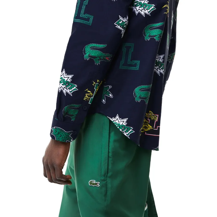 Imagen 4 de 5 de Camisa Lacoste Holiday Con Estampado-MARINO/VERDE