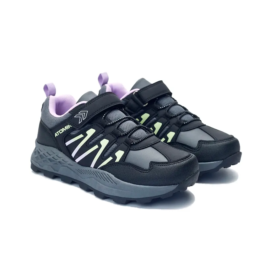 Imagen 2 de 4 de Zapatillas Atomik Nepal Kids V 24-NEGRO/LILA/AMARILLO