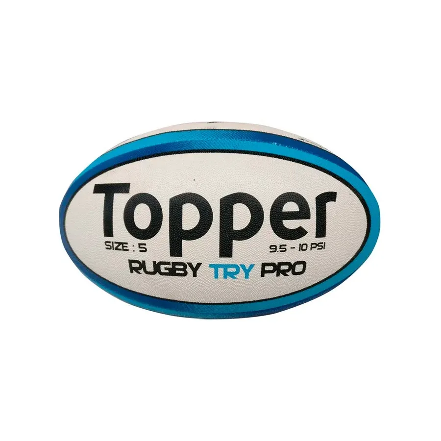 Imagen 0 de 1 de Pelota Topper Try Pro Rugby-BLANCO/NEGRO/AZUL