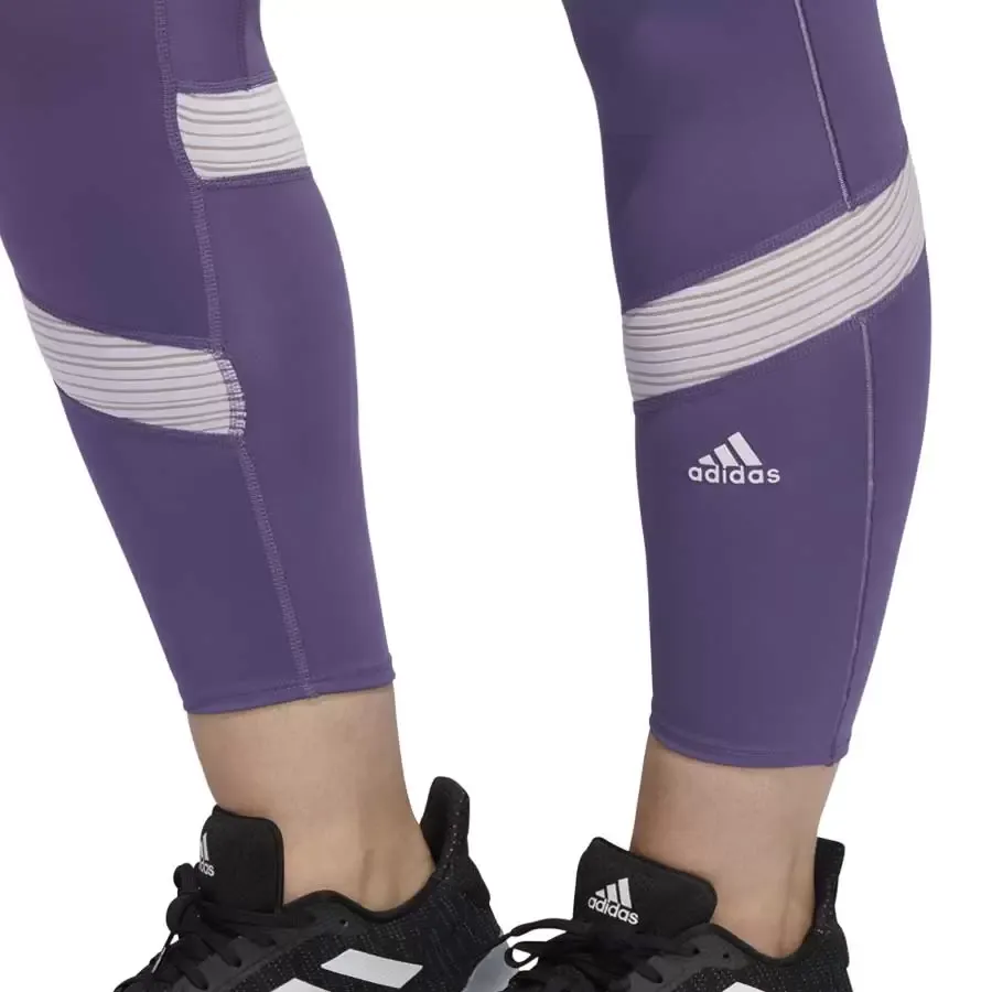 Imagen 2 de 4 de Calza adidas 7/8 How We Do Tiro Medio-VIOLETA