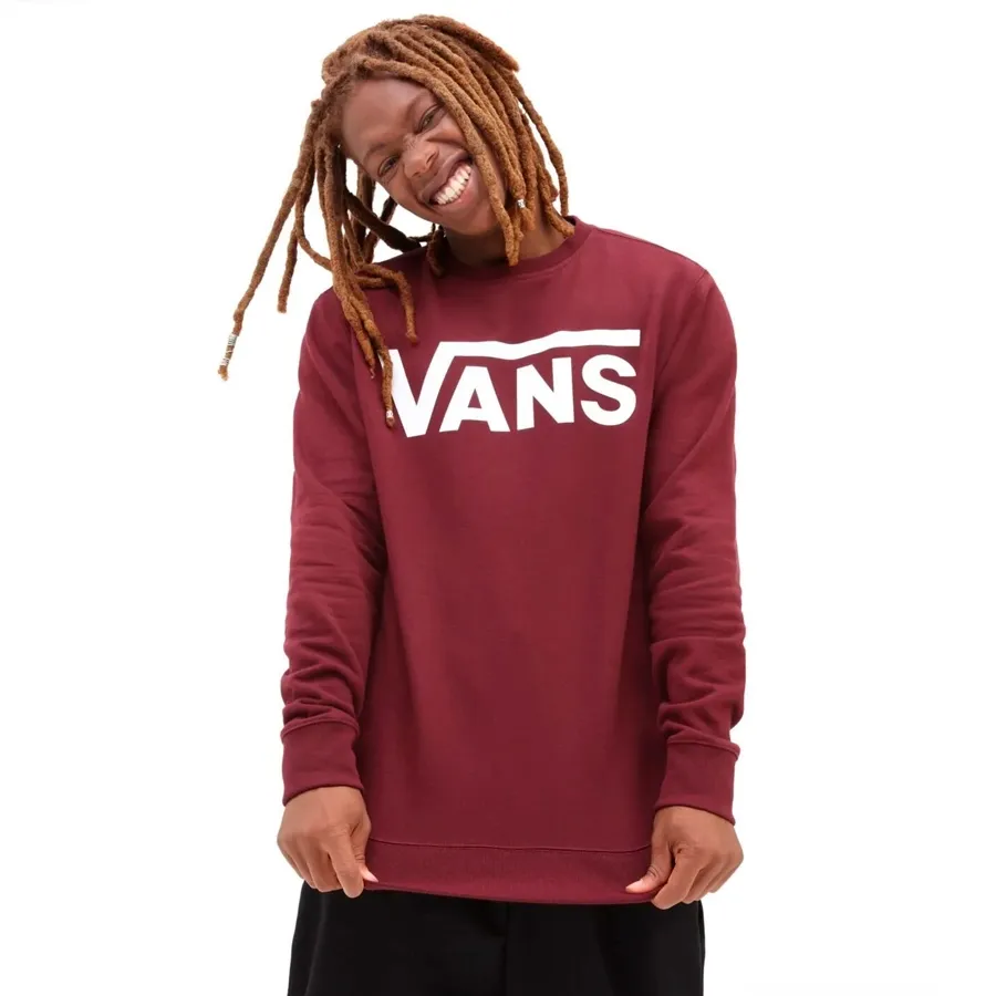 Imagen 1 de 3 de Buzo Vans Classic Crew Ii-BORDO