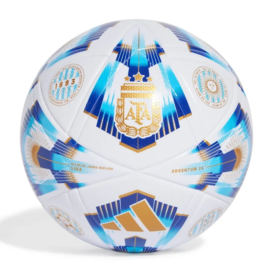 Imagen 0 de 4 de Pelota adidas Argentum 24 League-BLANCO/AZUL/DORADO