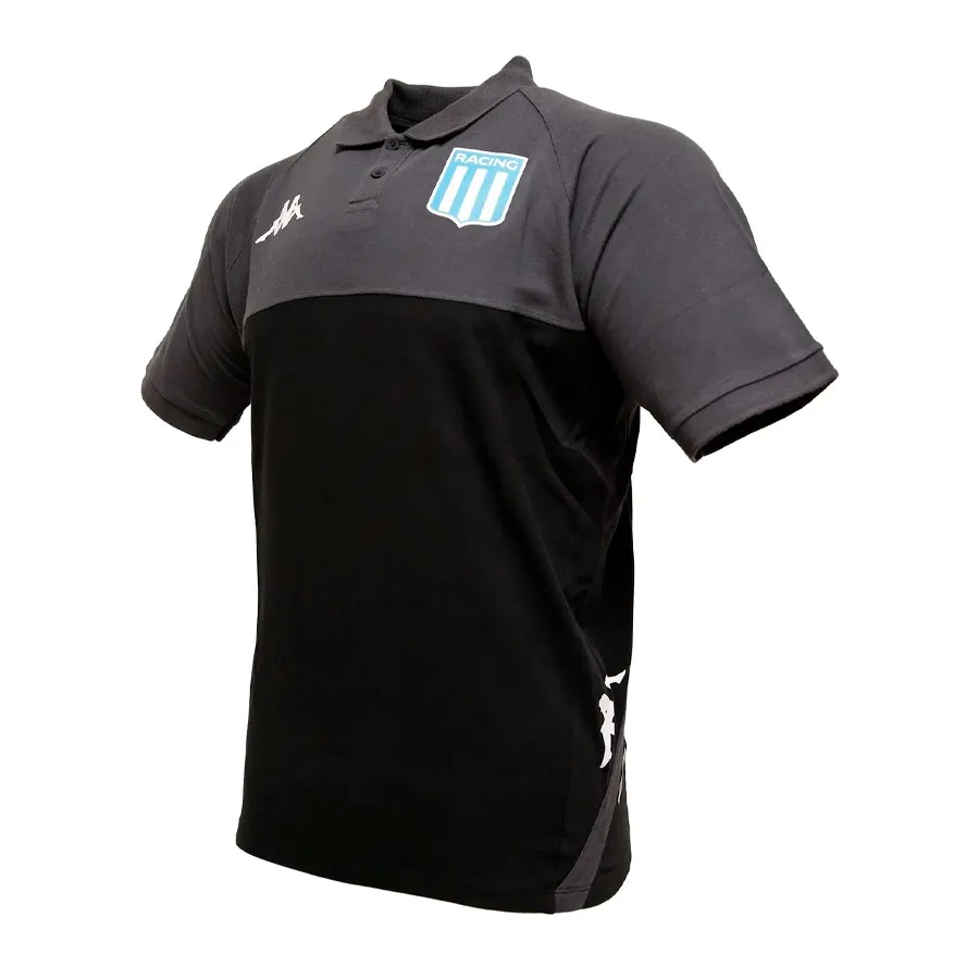 Imagen 1 de 6 de Remera Kappa Polo De Salida Racing 23-NEGRO