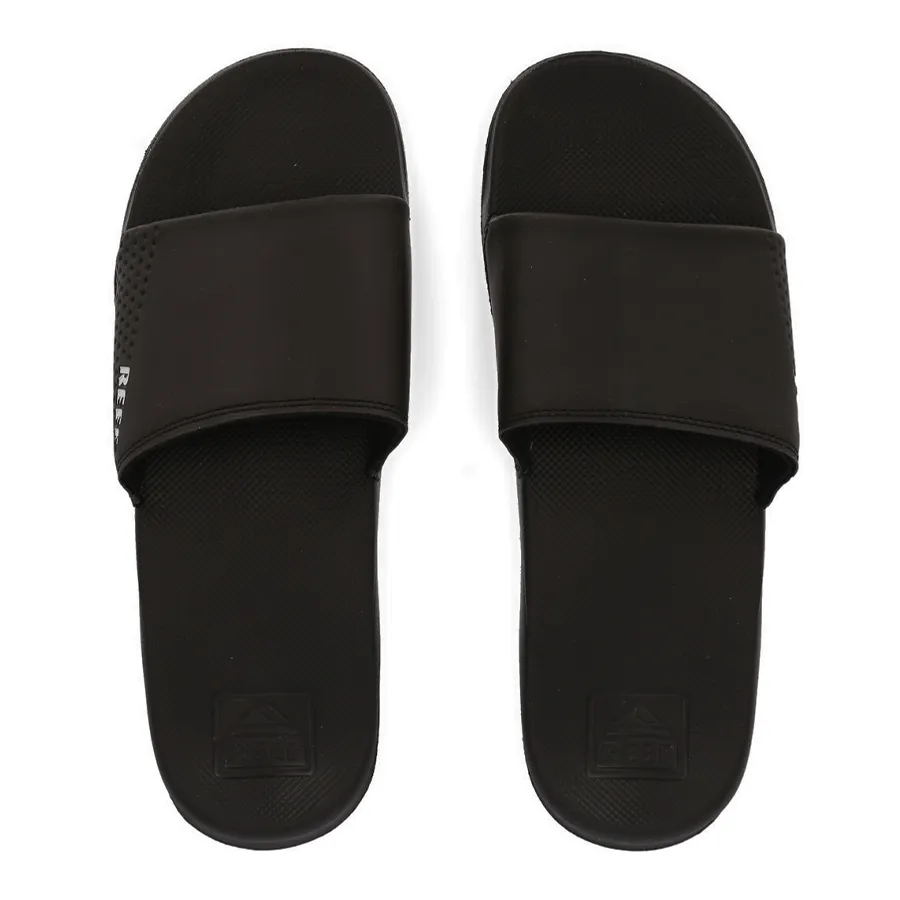 Imagen 3 de 5 de Ojotas Reef Leather Slide Ul-NEGRO