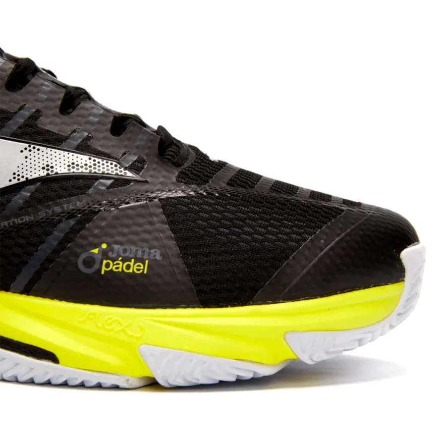 Imagen 3 de 4 de Zapatillas Joma Open 2401-NEGRO/AMARILLO FLUOR/PLATA
