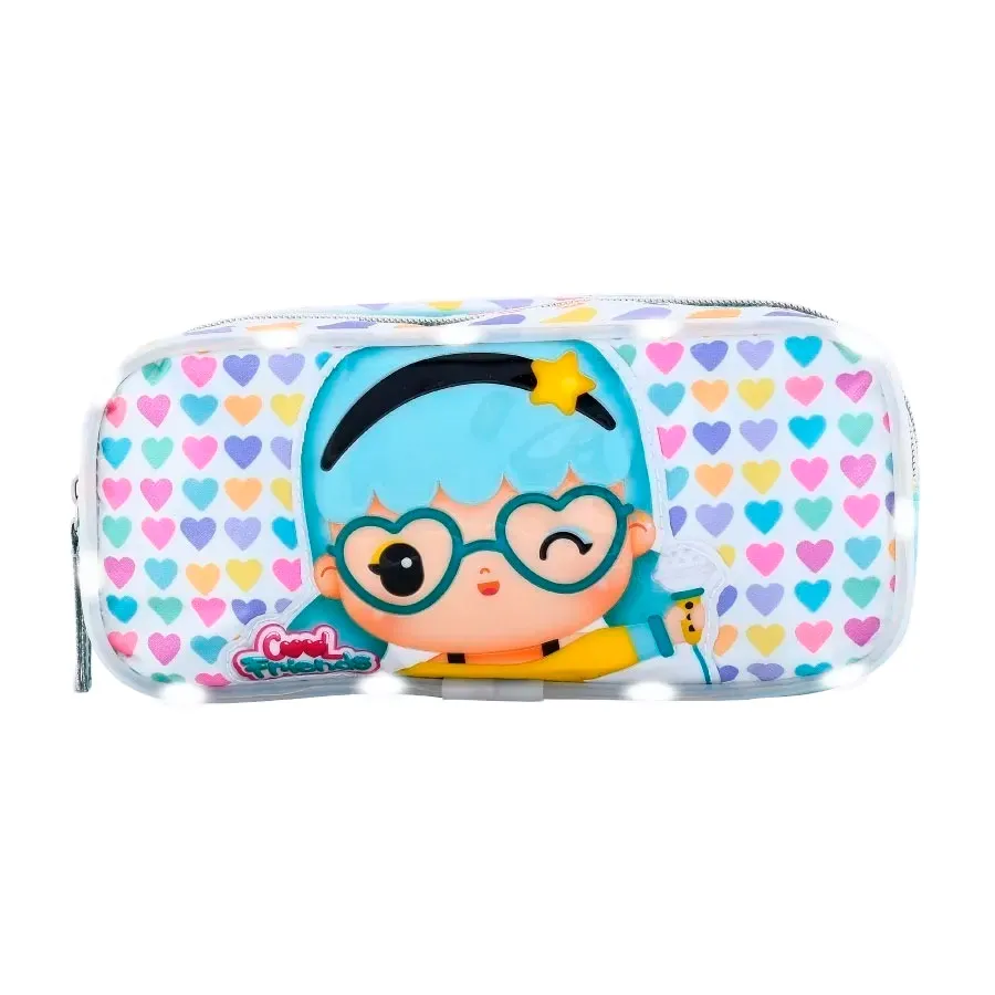 Imagen 0 de 3 de Cartuchera c/luz Cool Frie Footy-TURQUESA