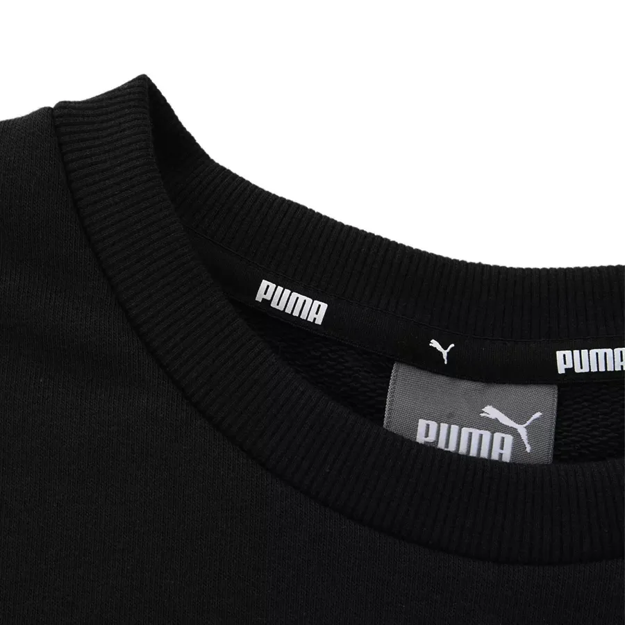 Imagen 2 de 4 de Buzo Puma Essentials Big Logo Crew-NEGRO/BLANCO