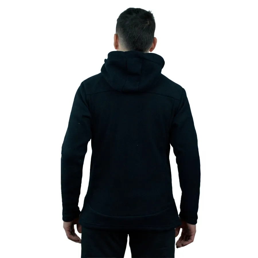 Imagen 3 de 6 de Campera Kamp Micropolar Con Capucha-NEGRO