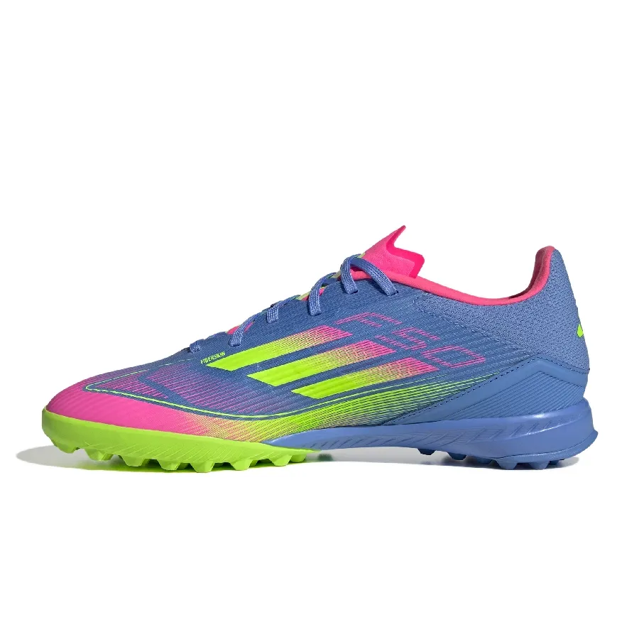 Imagen 2 de 7 de Botines adidas F50 League Tf-AZUL/AMARILLO FLUOR/ROSA FLUOR