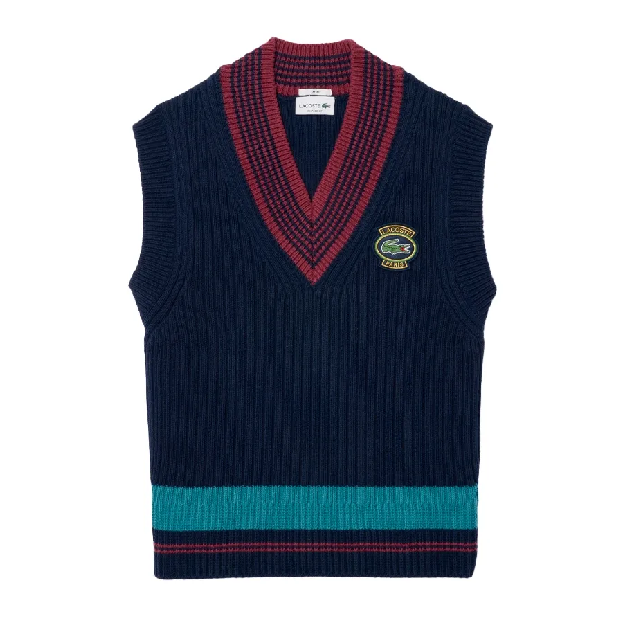 Imagen 2 de 4 de Chaleco Lacoste -MARINO/BORDO/CELESTE