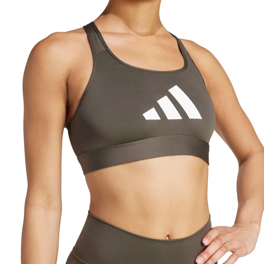 Imagen 4 de 7 de Top adidas Powerreact Big Logo-VERDE OLIVA/BLANCO