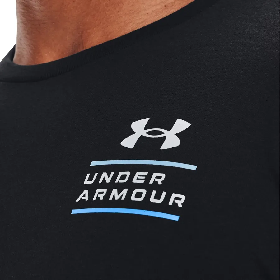 Imagen 2 de 5 de Remera Under Armour Od Horizon-NEGRO/AZUL