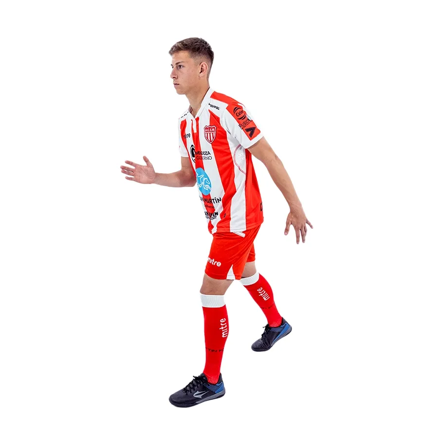 Imagen 1 de 6 de Camiseta Mitre Oficial 23 San Martin Mza-BLANCO/ROJO