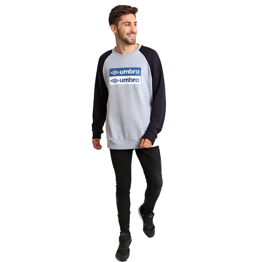 Imagen 2 de 4 de Buzo Umbro Est Rec 22-GRIS/MARINO/NEGRO