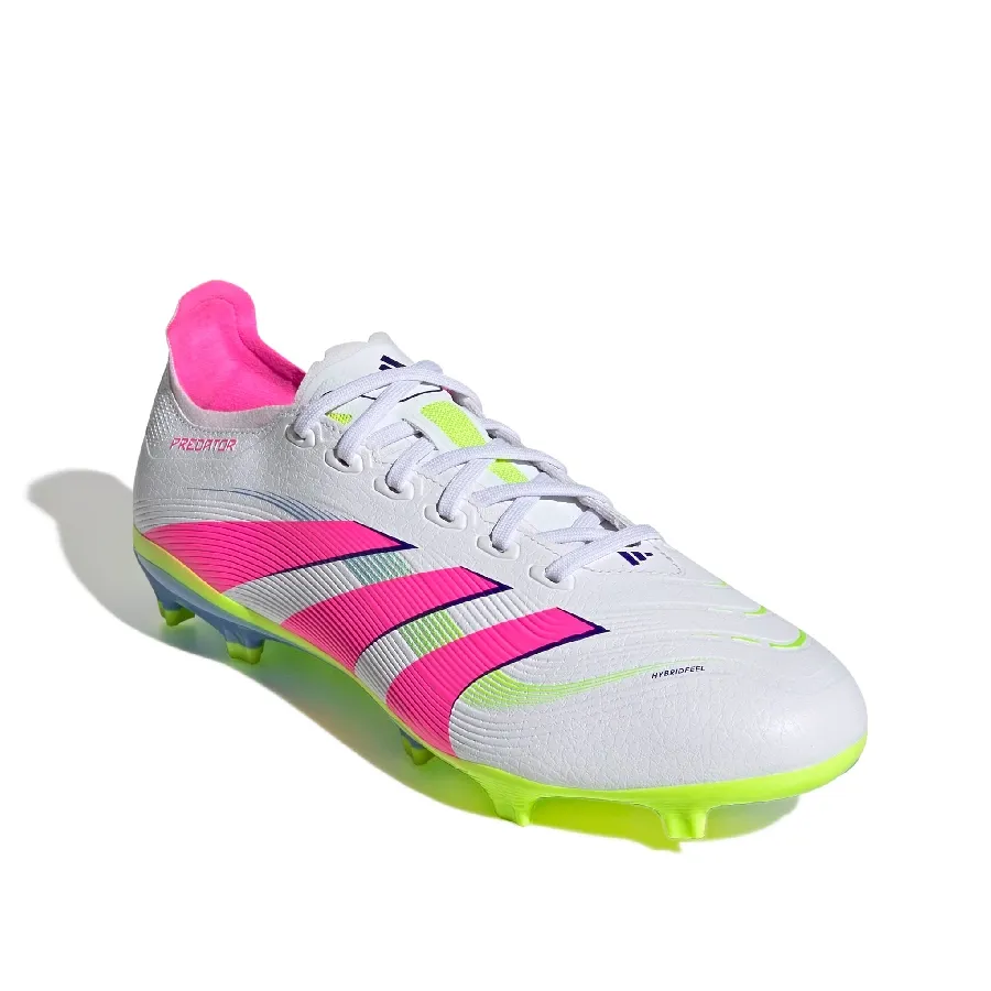Imagen 1 de 7 de Botines adidas Predator league Fg-BLANCO/ROSA FLUOR/AMARILLO FLUOR