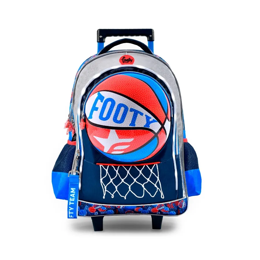 Imagen 0 de 2 de Mochila Footy C/Carro 18" Basquet-MARINO/AZUL/ROJO