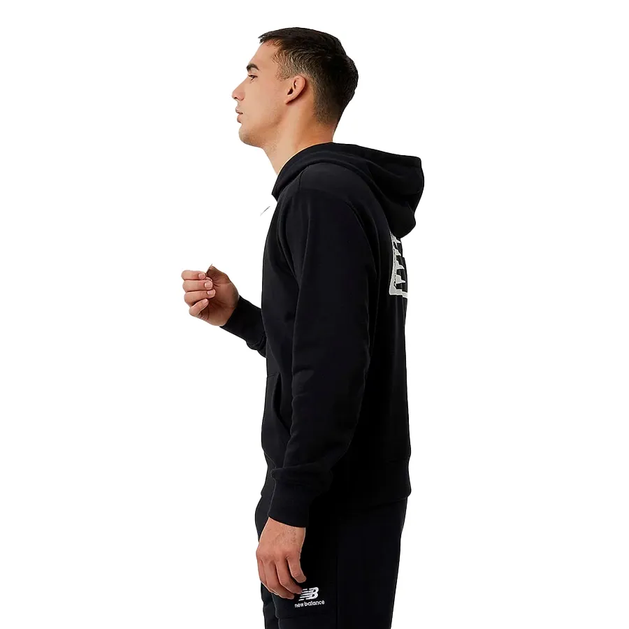 Imagen 2 de 4 de Buzo New Balance Essentials Fleece-NEGRO/BLANCO