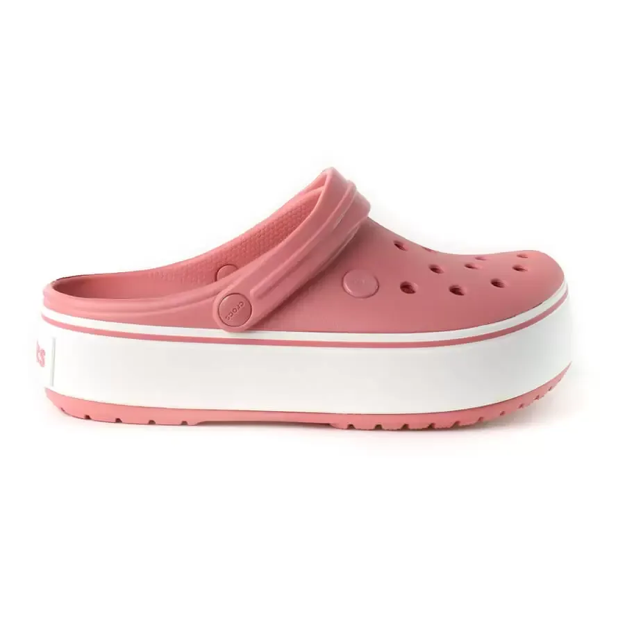 Imagen 0 de 5 de Ojotas Crocs Crocband Platform-ROSA/BLANCO