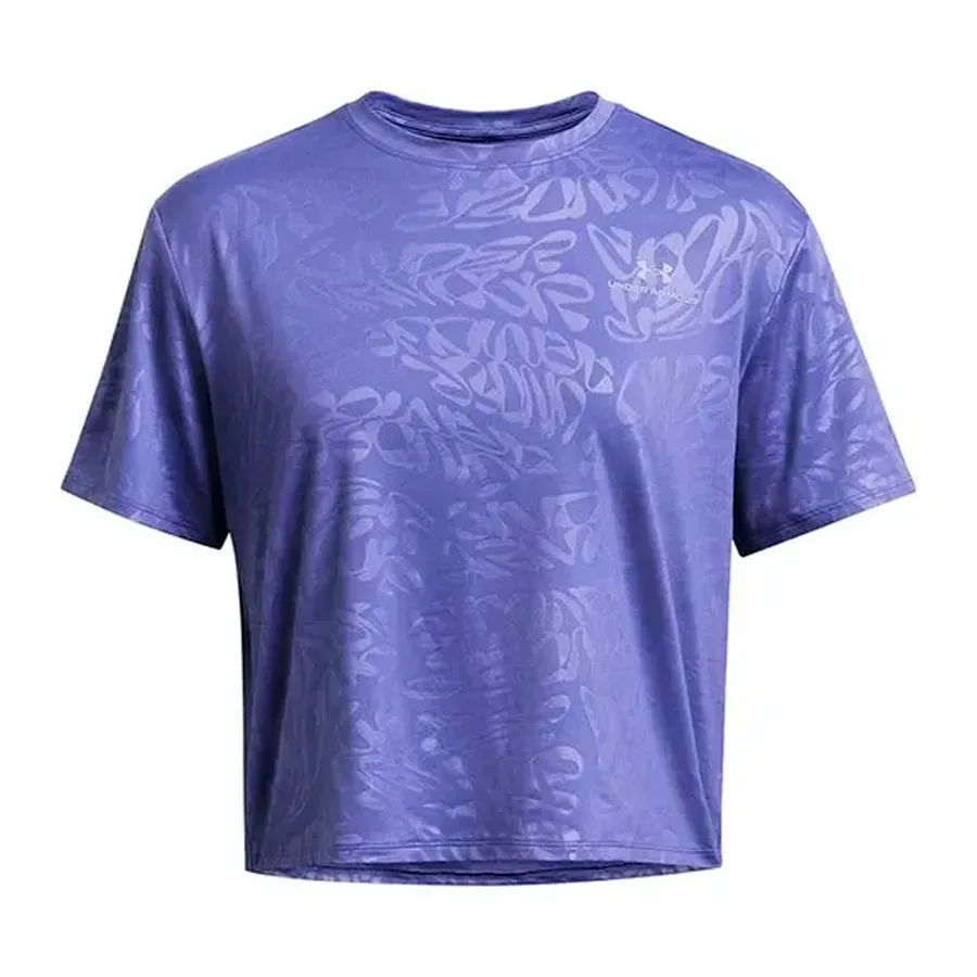 Imagen 2 de 4 de Remera Under Armour Rush Energy Emboss Crop-AZUL