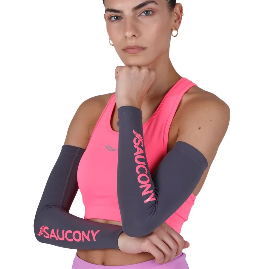 Imagen 0 de 4 de Mangas Saucony Fortify-GRIS/ROSA FLUOR