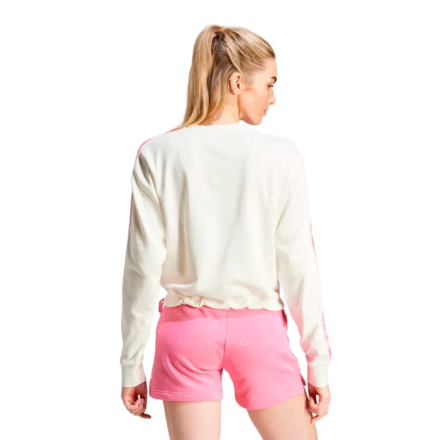 Imagen 2 de 5 de Buzo adidas 3 Tiras Floral-BLANCO/ROSA