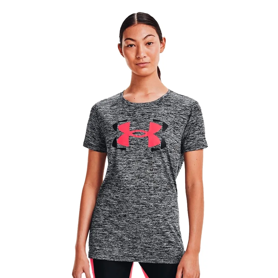 Imagen 1 de 5 de Remera Under Armour Tech Gp Twist-GRIS/ROSA