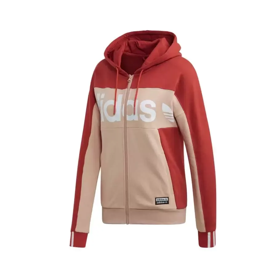 Imagen 4 de 6 de Campera adidas originals Tt Hooded-CORAL/BLANCO
