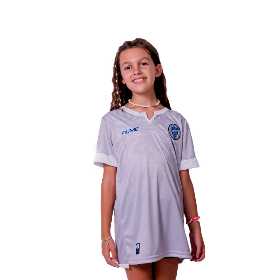 Imagen 0 de 2 de Camiseta Fiume Sport Alternativa Kids 23 Godoy Cruz-GRIS