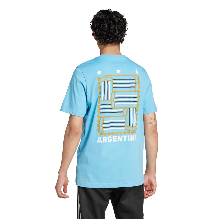 Imagen 1 de 5 de Remera adidas Argentina Fan-CELESTE