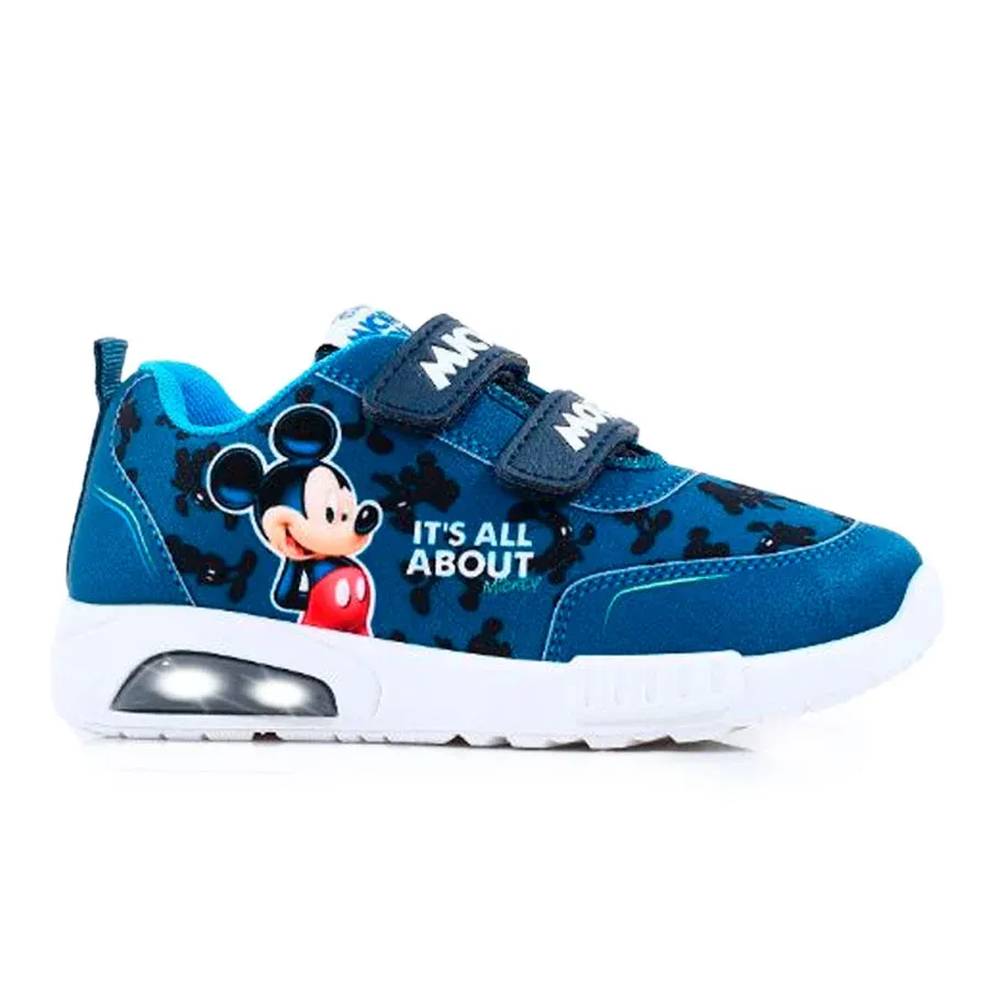 Imagen 0 de 5 de Zapatillas Footy Sublimado C/Luz Mickey-AZUL/NEGRO