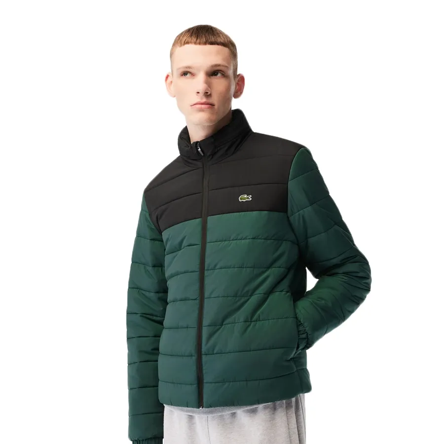 Imagen 1 de 6 de Campera Lacoste -VERDE MILITAR/NEGRO