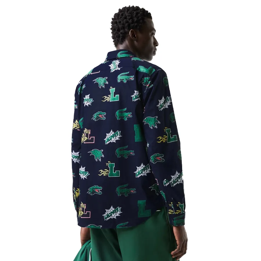 Imagen 2 de 5 de Camisa Lacoste Holiday Con Estampado-MARINO/VERDE