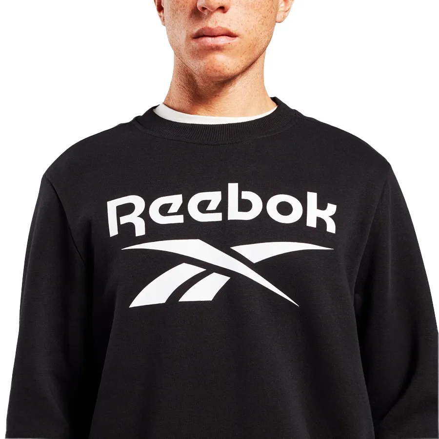 Imagen 3 de 5 de Buzo Reebok Stacked Logo Crew-NEGRO/BLANCO