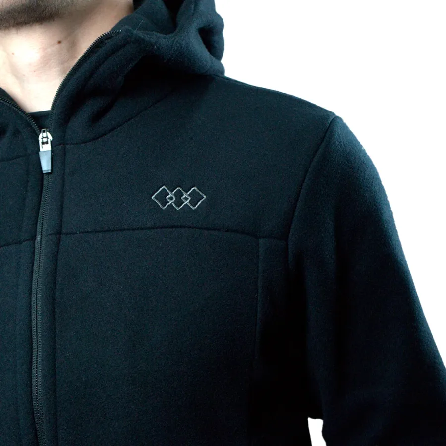 Imagen 4 de 6 de Campera Kamp Micropolar Con Capucha-NEGRO