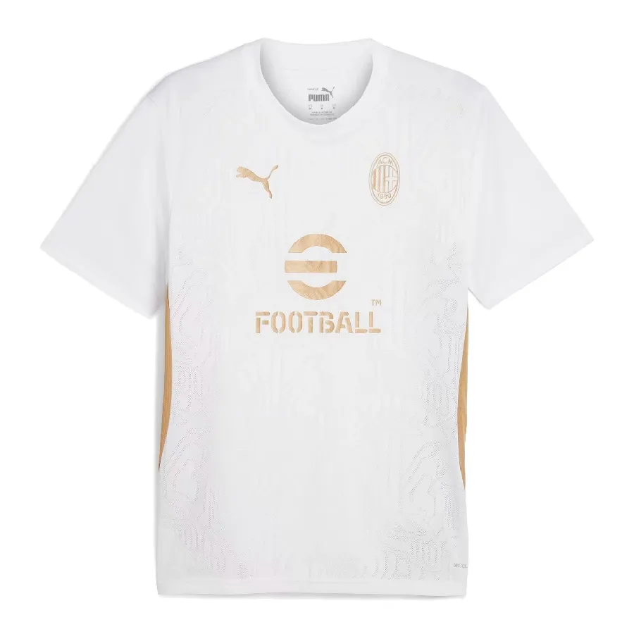 Imagen 1 de 5 de Camiseta Puma de entrenamiento AC Milan-BLANCO/DORADO