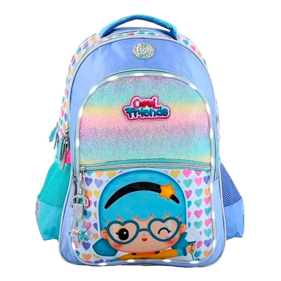 Imagen 0 de 3 de Mochila Footy Espalda 18 Cool Frie-TURQUESA/LILA