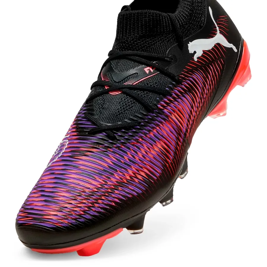 Imagen 1 de 6 de Botines Puma Future Match 8-NEGRO/VIOLETA/NARANJA FLUOROSCENTE