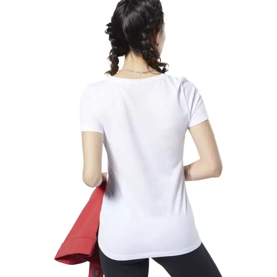 Imagen 1 de 3 de Remera Reebok Linear Read Scoop-BLANCO/ROJO