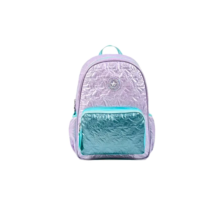 Imagen 0 de 3 de Mochila Footy Puffer 16″-VERDE/LILA